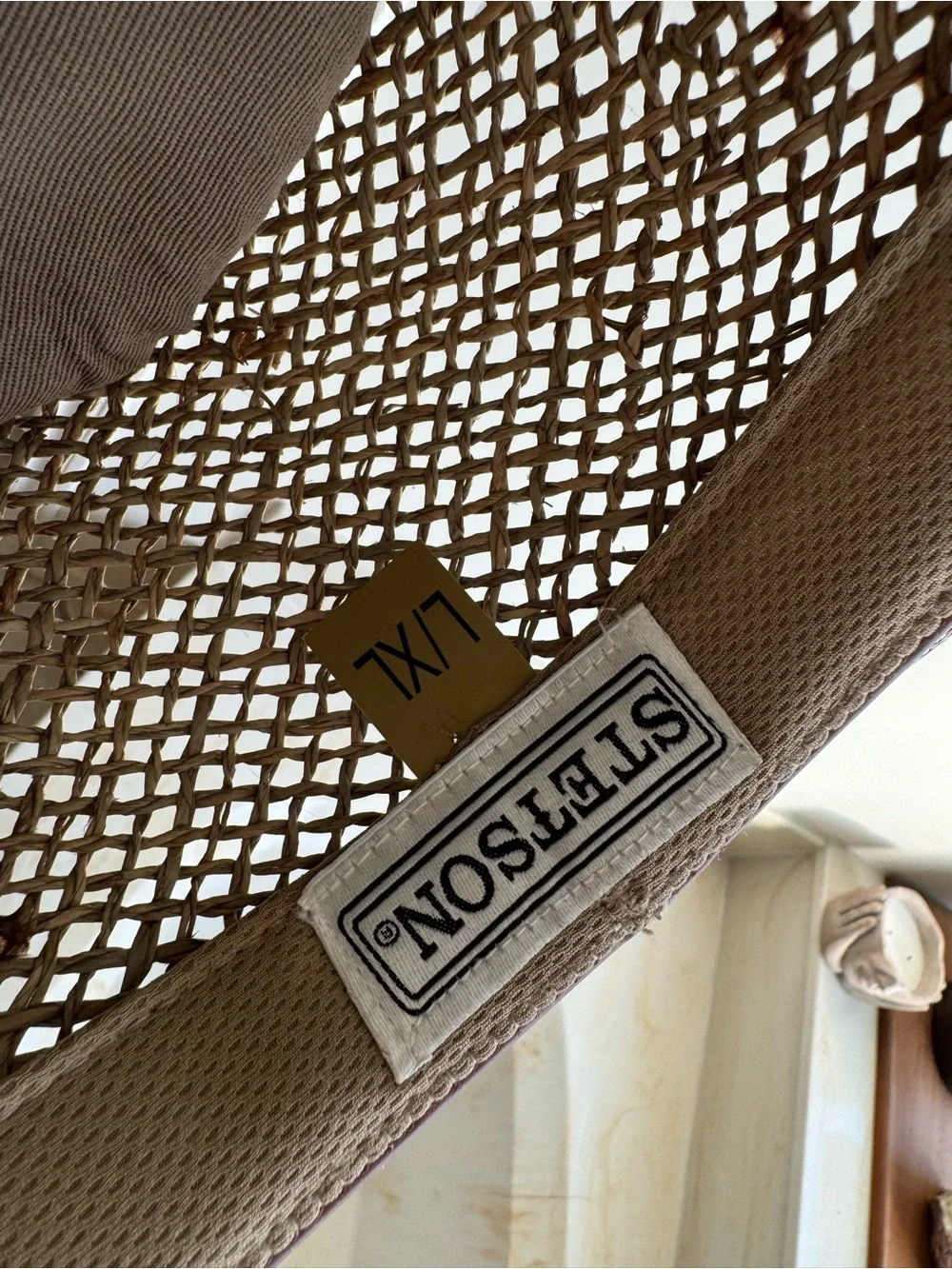 Stetson Tan Woven Straw Hat with Black Band